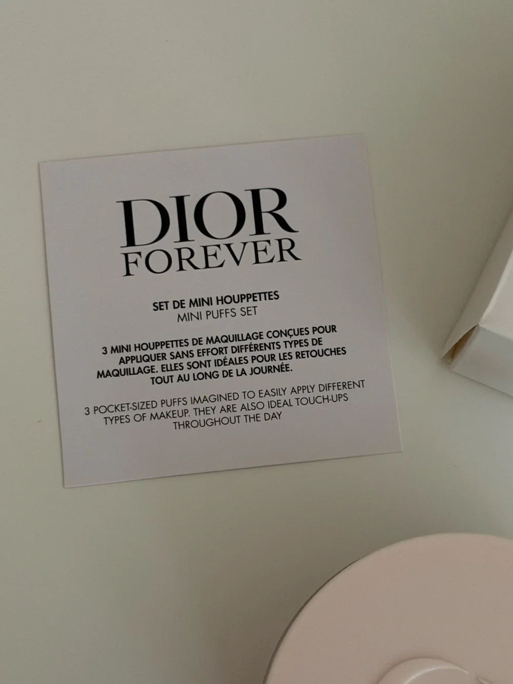 NEW Dior Beauty Forever Mini Puffs Set
